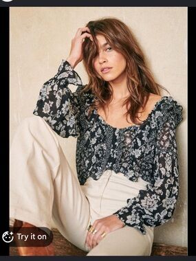 Sezane | Tops | Sezane Jordanna Blouse In Ecru Sz 4 Nwt | Poshmark